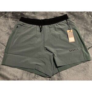 3XL Nobull Men's Hybrid Short 5" Green